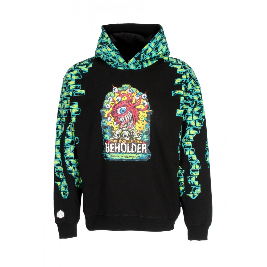 felpa cappuccio uomo beholder hoodie x dungeons dragons BLACK