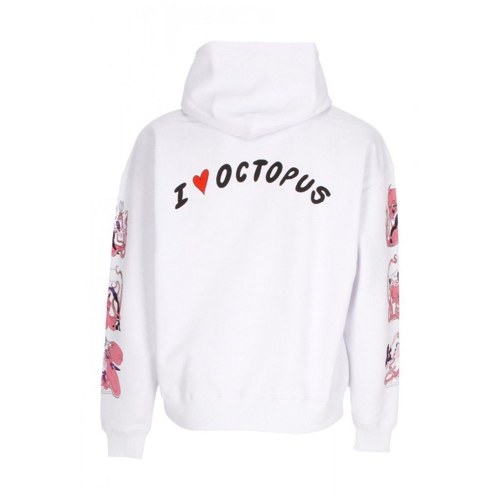 felpa cappuccio uomo love hoodie WHITE