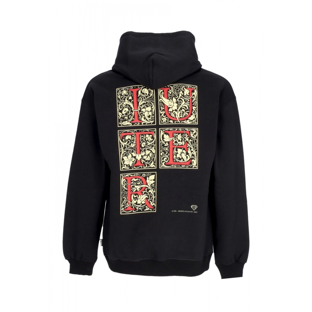 felpa cappuccio uomo mediolanum hoodie BLACK