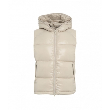 Gilet trapuntato in piuma eco Dexter beige