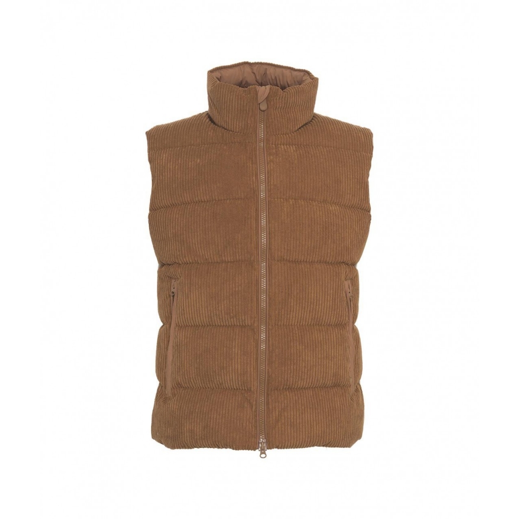 Gilet trapuntato in eco piuma Cammello