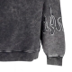 felpa cappuccio uomo emroidered flames hoodie GREY