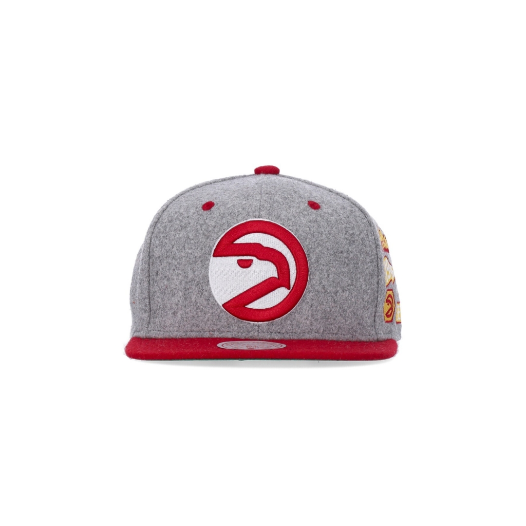 cappellino visiera piatta uomo nba melton patch snapback hardwood classics atlhaw GREY/ORIGINAL TEAM COLORS