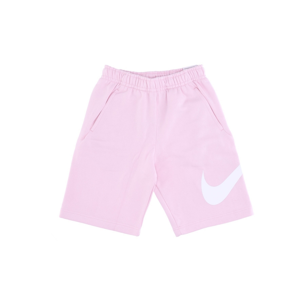 pantalone tuta felpato uomo sportswear club shorts bb gx PINK FOAM/WHITE