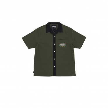 camicia manica corta uomo giles woven MILITARY GREEN