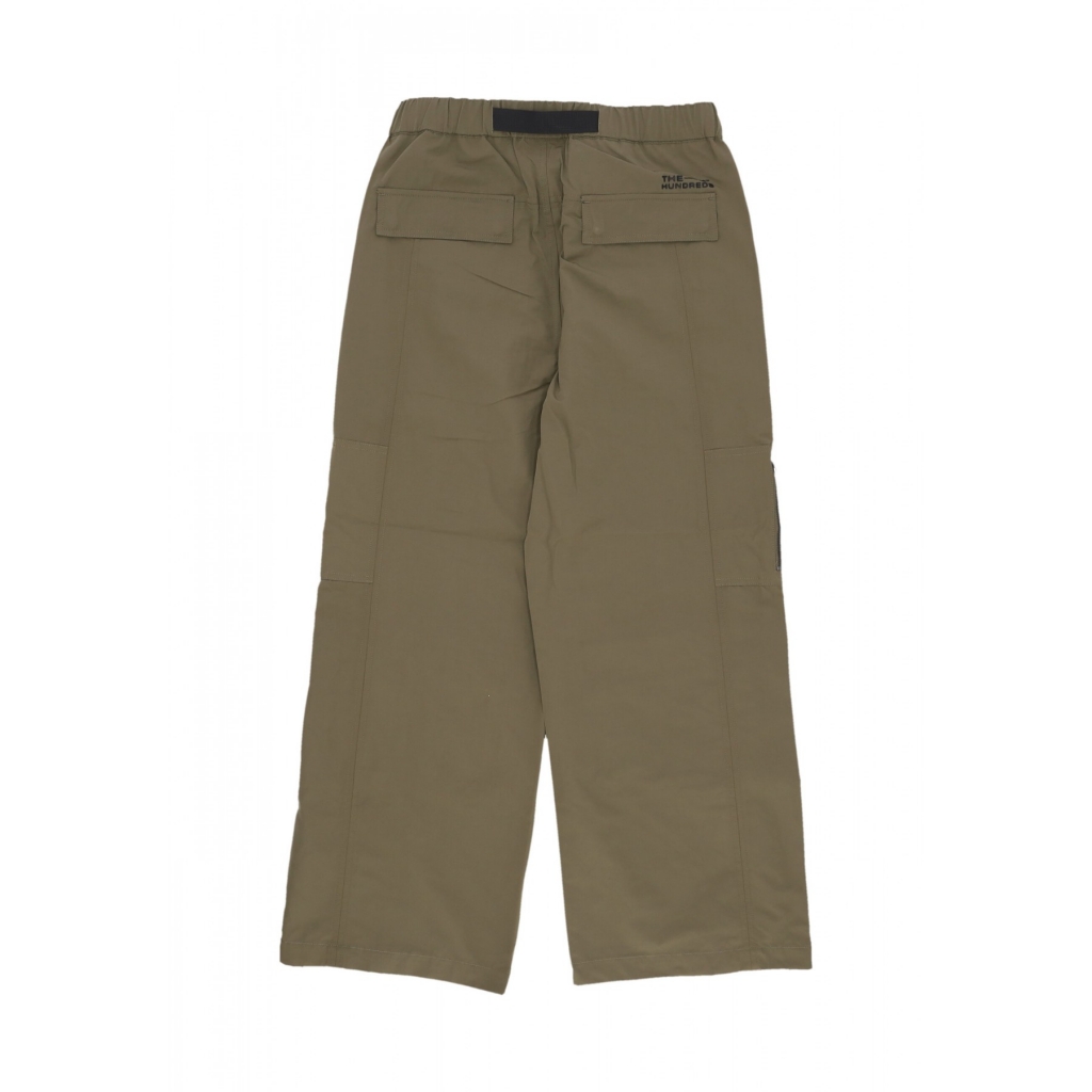 pantalone lungo uomo wide cargo pants OLIVE