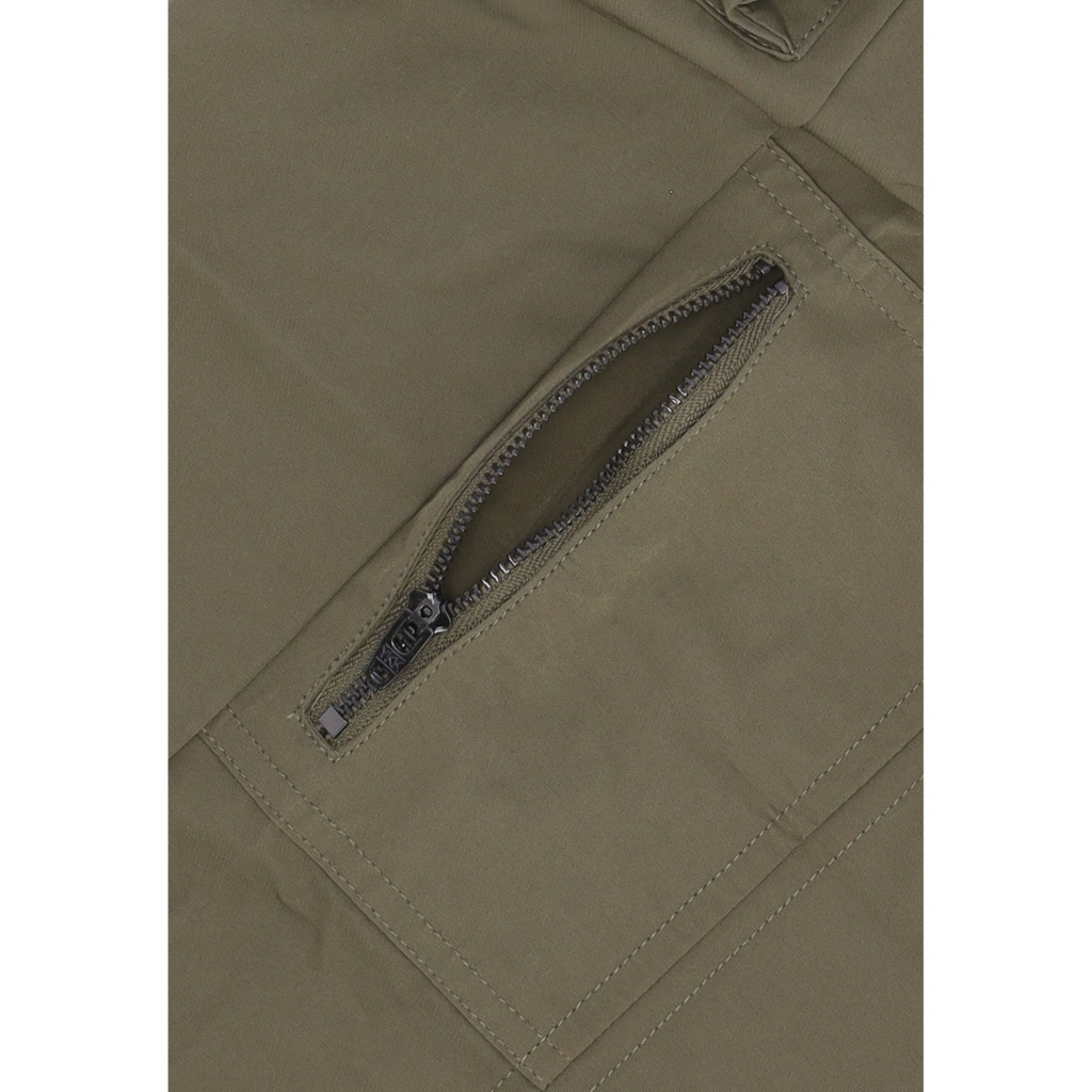 pantalone lungo uomo wide cargo pants OLIVE