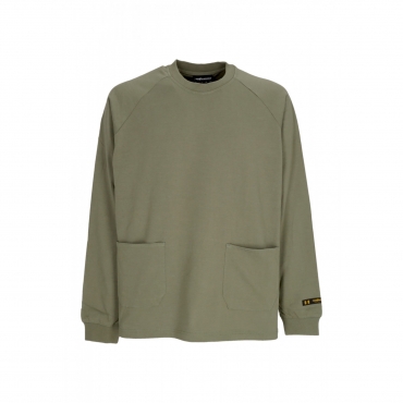 maglietta manica lunga uomo pocket l/s tee MILITARY GREEN