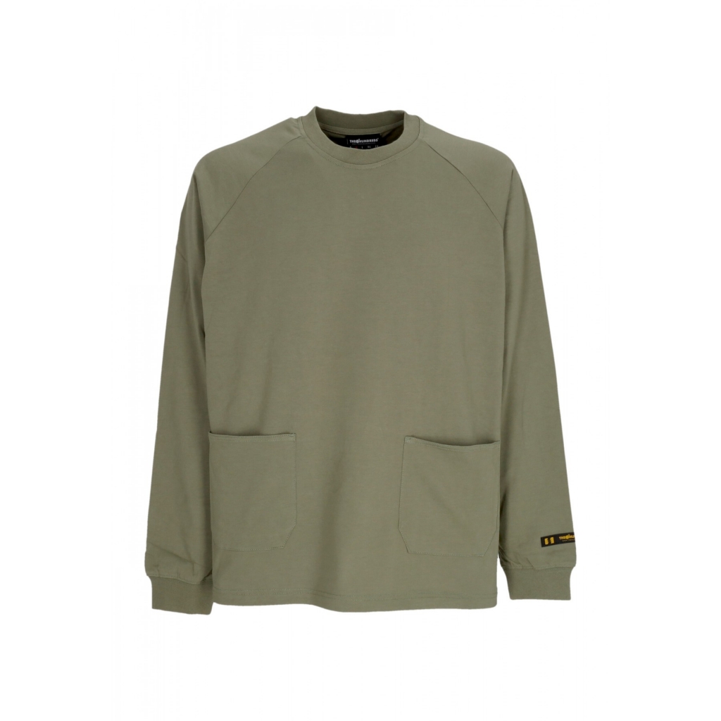 maglietta manica lunga uomo pocket l/s tee MILITARY GREEN