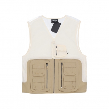 smanicato uomo battalia vest OFF WHITE