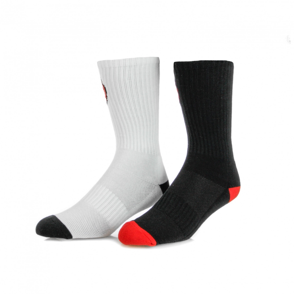 calza media uomo classic dot sock 2pk WHITE/BLACK/RED