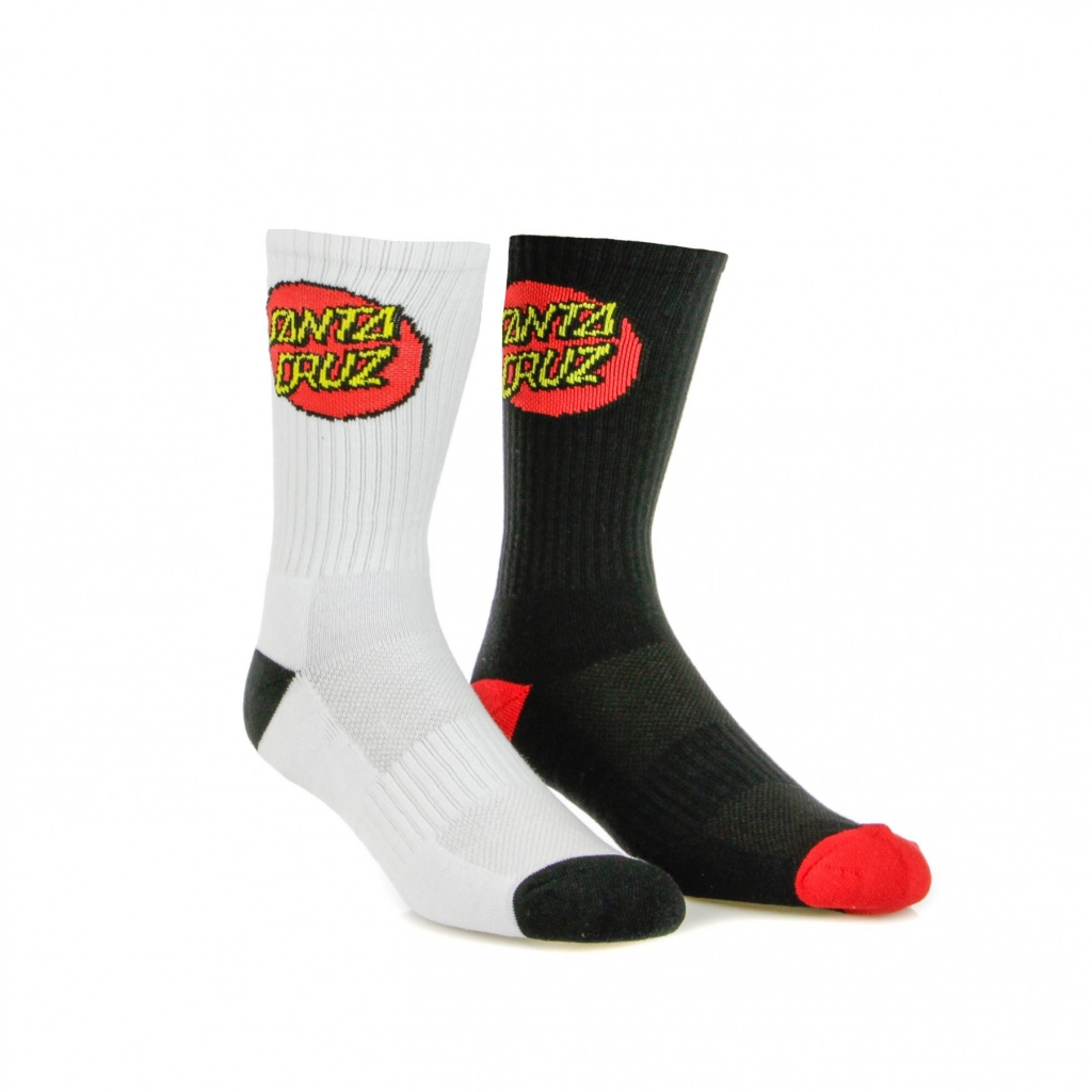 calza media uomo classic dot sock 2pk WHITE/BLACK/RED