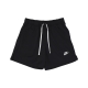 pantalone corto tuta uomo club mesh flow short BLACK/WHITE