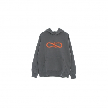 felpa leggera cappuccio uomo logo orange hoodie GREY/ORANGE