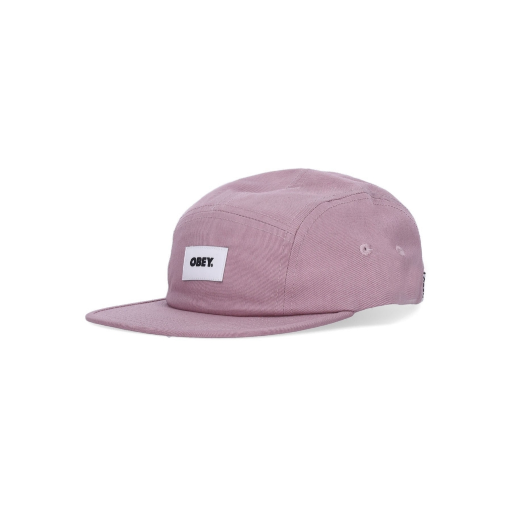 cappellino visiera piatta uomo bold label organic 5 panel hat LILAC CHALK