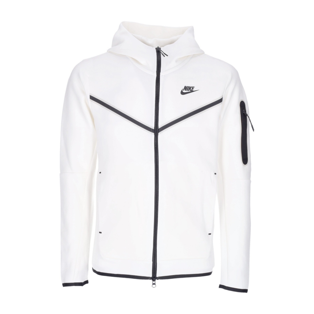 felpa leggera cappuccio zip uomo sportswear tech fleece hoodie WHITE/BLACK