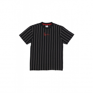 maglietta uomo small signature pinstripe tee BLACK/WHITE