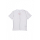 maglietta uomo small signature pinstripe tee WHITE/BLACK