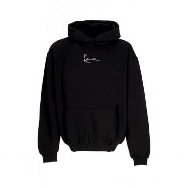 felpa cappuccio uomo small signature essential os hoodie BLACK