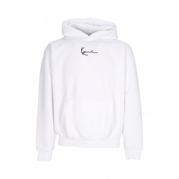 felpa cappuccio uomo small signature essential os hoodie WHITE