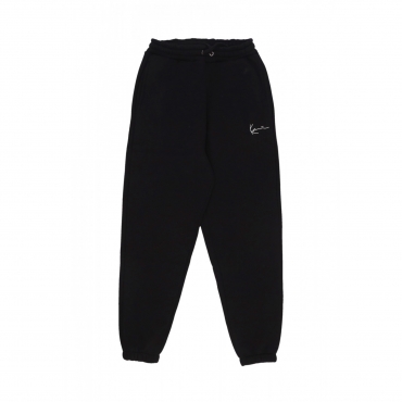 pantalone tuta felpato uomo small signature essential relaxed fit cuffed sweatpants BLACK