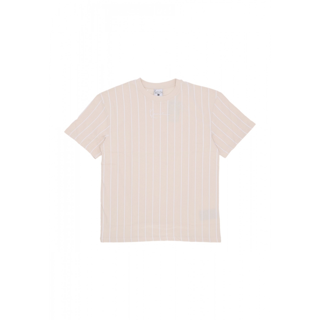 maglietta uomo small signature essential pinstripe tee LIGHT SAND