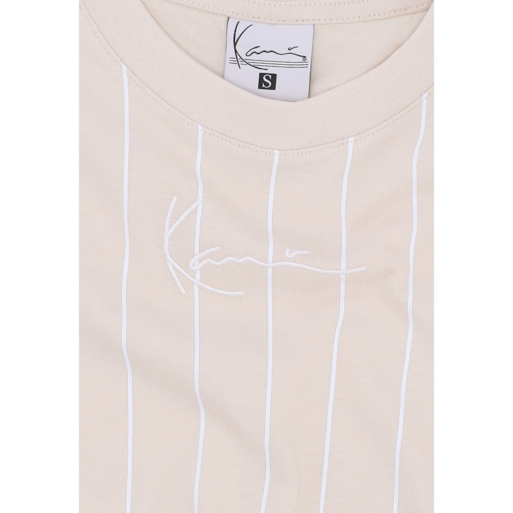 maglietta uomo small signature essential pinstripe tee LIGHT SAND