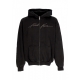 felpa cappuccio zip uomo autograph heavy os zip hoodie BLACK