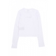 maglietta manica lunga donna w small signature short l/s rib WHITE