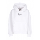 felpa cappuccio donna w essential os hoodie WHITE