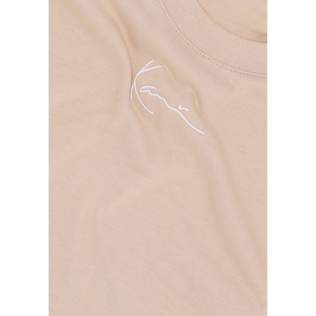 maglietta corta donna w small signature essential crop tee SAND