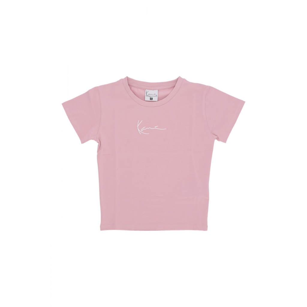 maglietta donna w small signature short tee ROSE