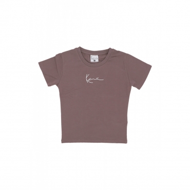 maglietta donna w small signature short tee TAUPE