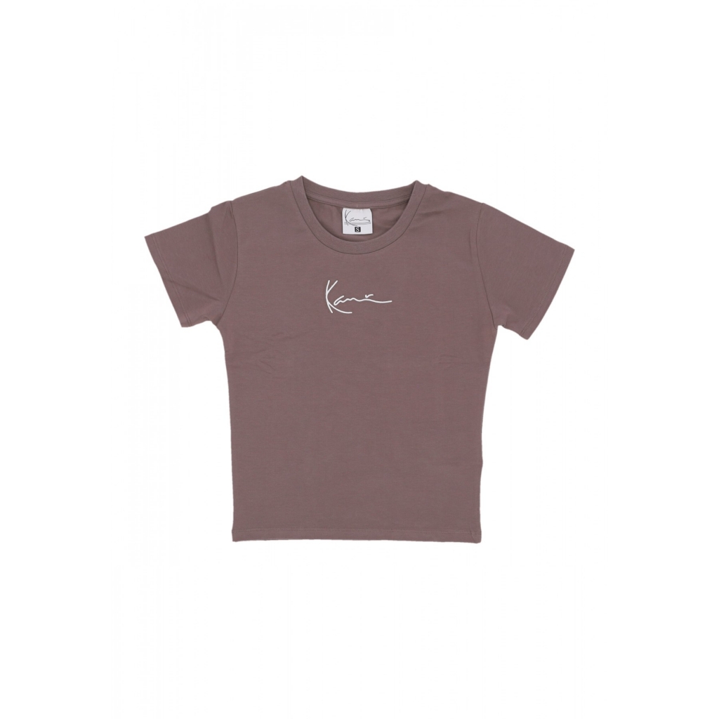 maglietta donna w small signature short tee TAUPE