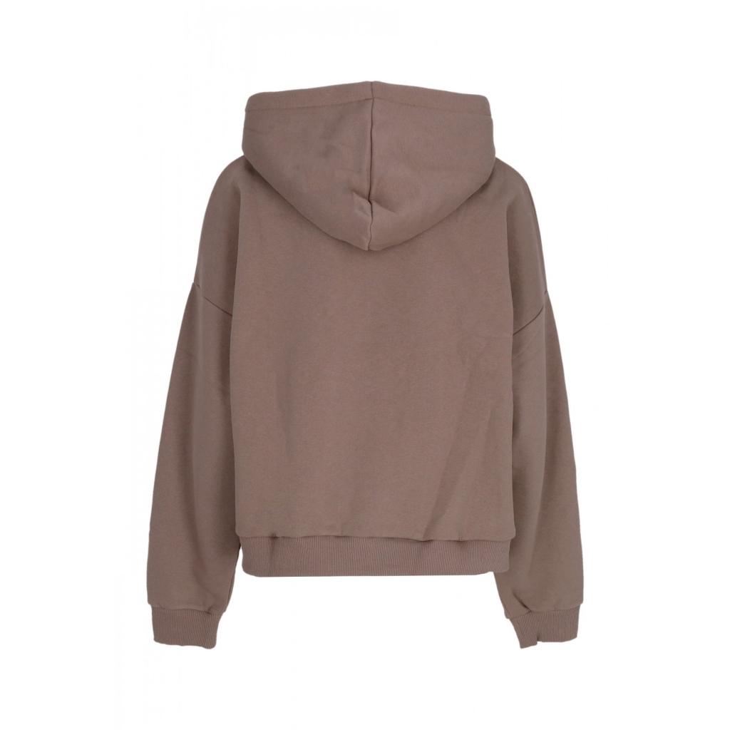 felpa cappuccio donna w small signature essential os hoodie TAUPE