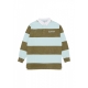 polo manica lunga uomo og sport rugby shirt OLIVE/LIGHT BLUE