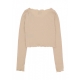 maglietta manica lunga donna w retro short rib l/s SAND