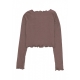 maglietta manica lunga donna w retro short rib l/s TAUPE