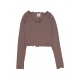 maglietta manica lunga donna w retro short rib l/s TAUPE