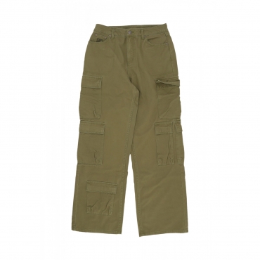 pantalone lungo donna w signature multipocket cargo pants OLIVE