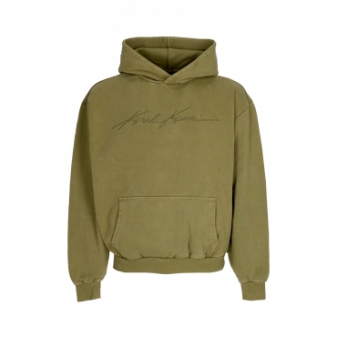 felpa cappuccio uomo autograph heavy os hoodie OLIVE