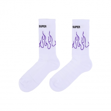 calza media uomo flames contour socks WHITE/PURPLE