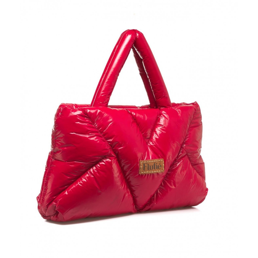 Borsa a spalla lucida rosso