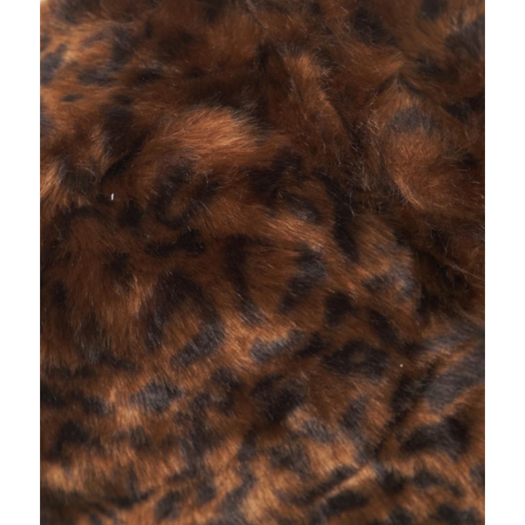 Trapper hat con stampa animalier marrone