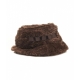 Bucket hat in pelliccia eco marrone