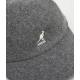 Cappello da baseball in lana grigio