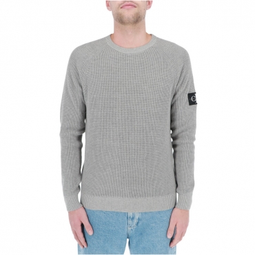 Maglia Calvin Klein Jeans Uomo Badge Easy Sweater P41 GREY