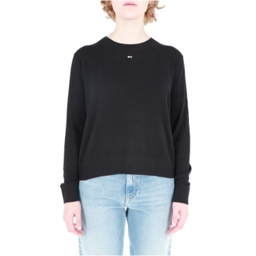 Maglia Tommy Hilfiger Donna Essential Crew Neck BDS BLACK