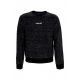 maglione uomo u logo crew sweater BLACK