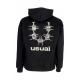 felpa cappuccio uomo bones hoodie BLACK